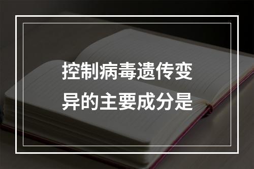 控制病毒遗传变异的主要成分是