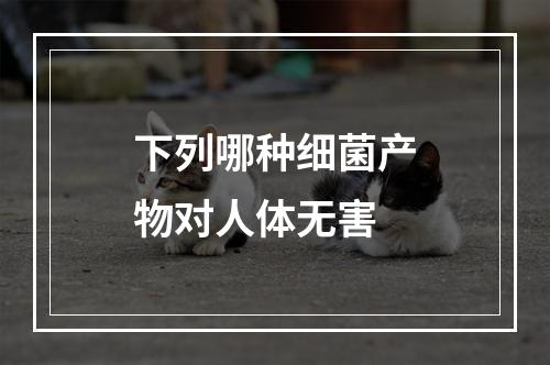 下列哪种细菌产物对人体无害