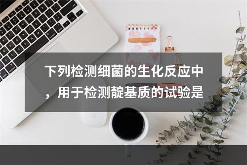 下列检测细菌的生化反应中，用于检测靛基质的试验是