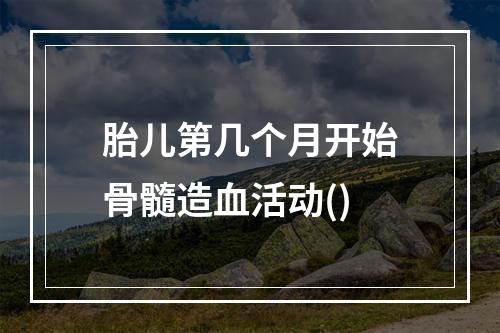 胎儿第几个月开始骨髓造血活动()