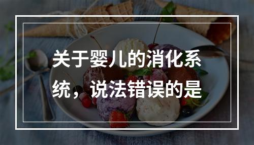 关于婴儿的消化系统，说法错误的是