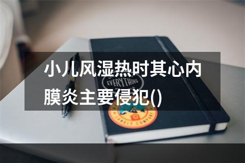 小儿风湿热时其心内膜炎主要侵犯()