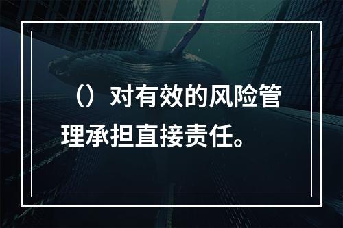 （）对有效的风险管理承担直接责任。