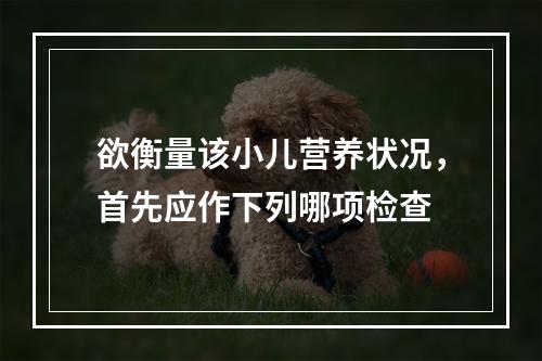 欲衡量该小儿营养状况，首先应作下列哪项检查