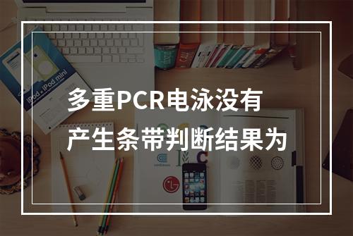 多重PCR电泳没有产生条带判断结果为