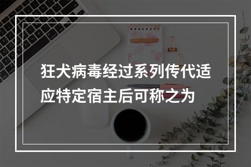 狂犬病毒经过系列传代适应特定宿主后可称之为