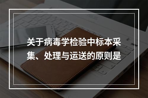 关于病毒学检验中标本采集、处理与运送的原则是