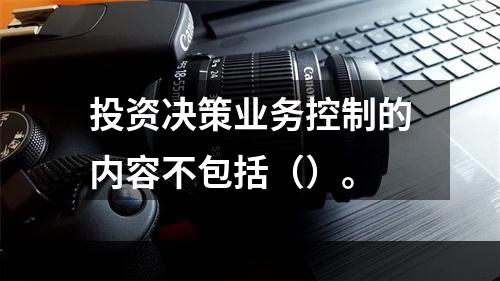 投资决策业务控制的内容不包括（）。