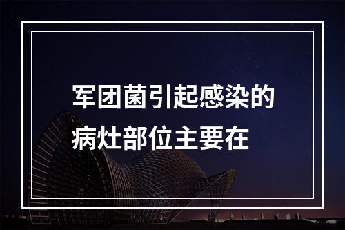 军团菌引起感染的病灶部位主要在