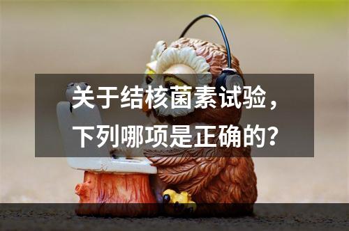 关于结核菌素试验，下列哪项是正确的？