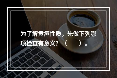 为了解黄疸性质，先做下列哪项检查有意义？（　　）。