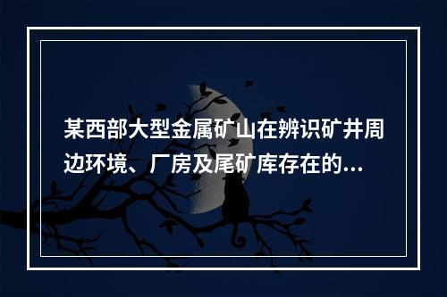 某西部大型金属矿山在辨识矿井周边环境、厂房及尾矿库存在的风险