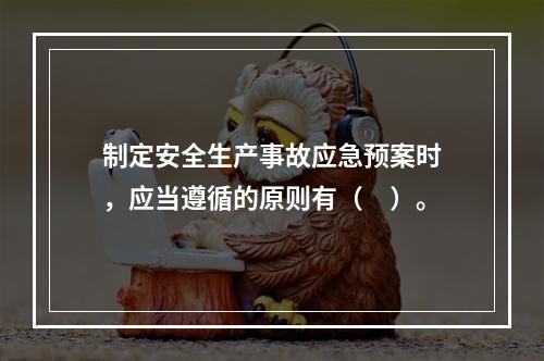 制定安全生产事故应急预案时，应当遵循的原则有（　）。