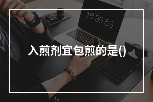 入煎剂宜包煎的是()