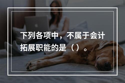 下列各项中，不属于会计拓展职能的是（ ）。