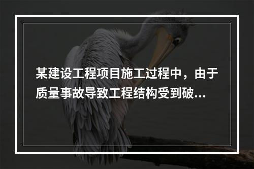 某建设工程项目施工过程中，由于质量事故导致工程结构受到破坏，