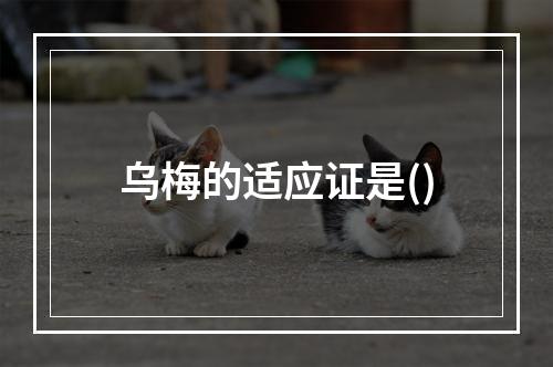 乌梅的适应证是()