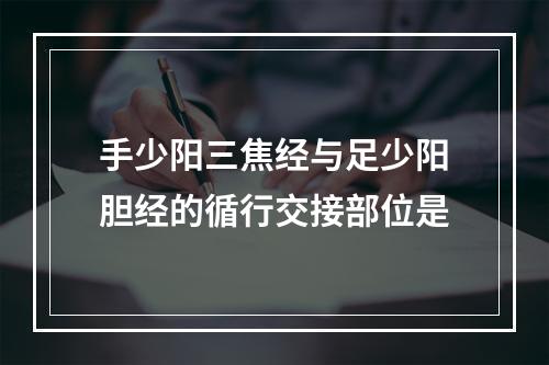 手少阳三焦经与足少阳胆经的循行交接部位是