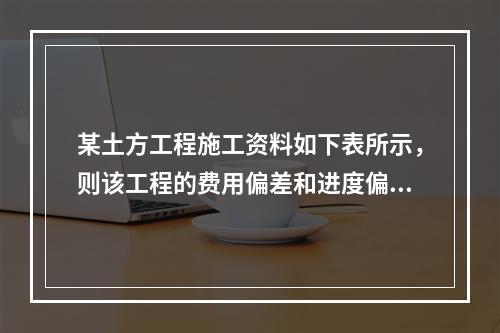 某土方工程施工资料如下表所示，则该工程的费用偏差和进度偏差分