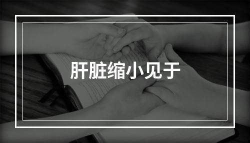 肝脏缩小见于