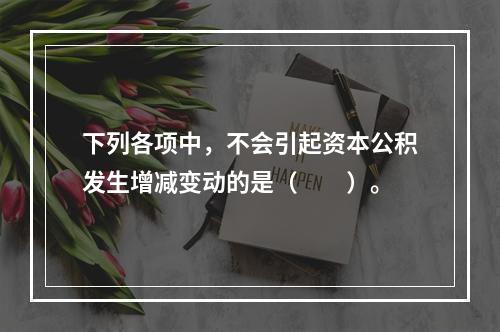 下列各项中，不会引起资本公积发生增减变动的是（　　）。