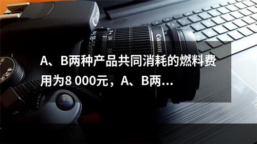 A、B两种产品共同消耗的燃料费用为8 000元，A、B两种产