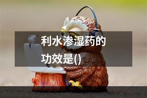 利水渗湿药的功效是()