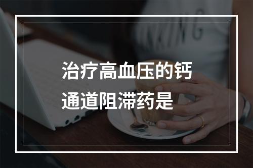 治疗高血压的钙通道阻滞药是