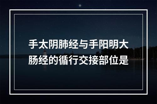 手太阴肺经与手阳明大肠经的循行交接部位是