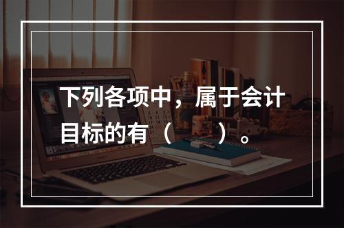 下列各项中，属于会计目标的有（　　）。