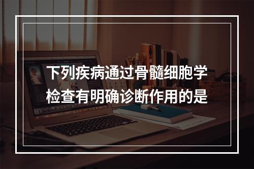 下列疾病通过骨髓细胞学检查有明确诊断作用的是