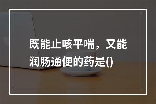 既能止咳平喘，又能润肠通便的药是()