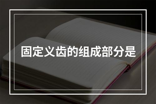 固定义齿的组成部分是