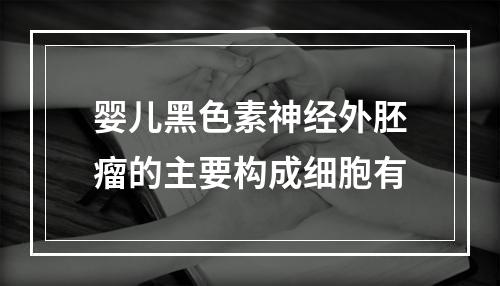 婴儿黑色素神经外胚瘤的主要构成细胞有