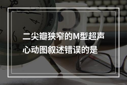 二尖瓣狭窄的M型超声心动图叙述错误的是