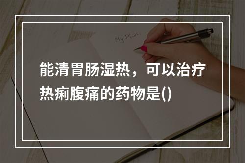 能清胃肠湿热，可以治疗热痢腹痛的药物是()