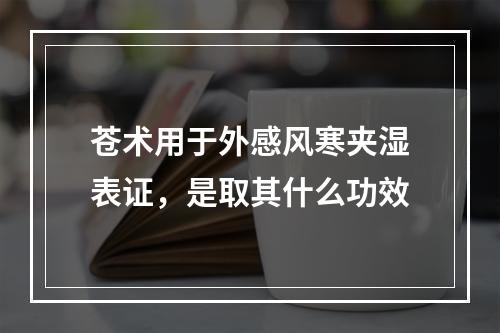 苍术用于外感风寒夹湿表证，是取其什么功效