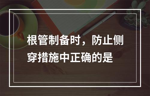 根管制备时，防止侧穿措施中正确的是