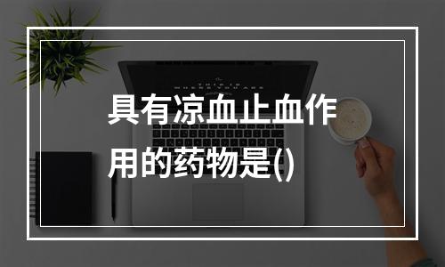 具有凉血止血作用的药物是()