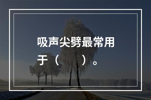 吸声尖劈最常用于（　　）。