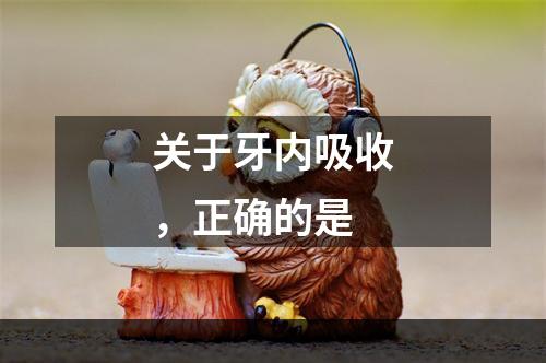 关于牙内吸收，正确的是