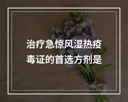 治疗急惊风湿热疫毒证的首选方剂是