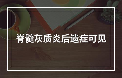 脊髓灰质炎后遗症可见