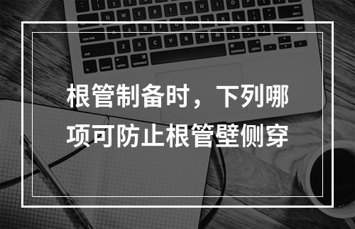 根管制备时，下列哪项可防止根管壁侧穿