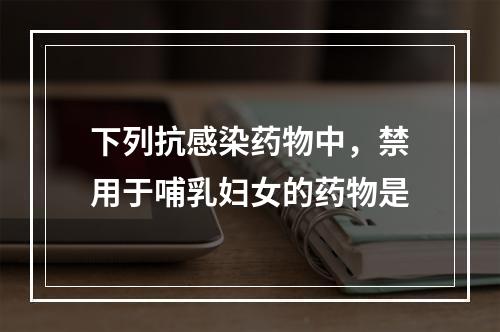 下列抗感染药物中，禁用于哺乳妇女的药物是