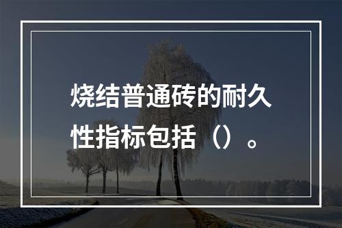 烧结普通砖的耐久性指标包括（）。