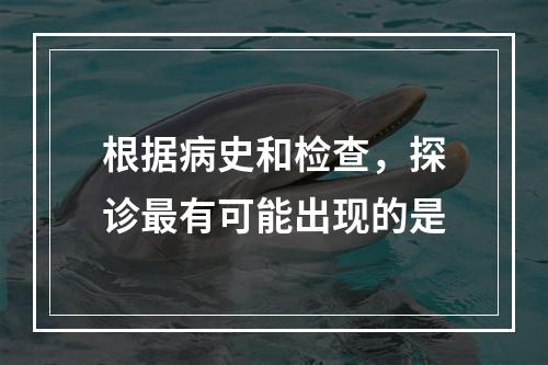 根据病史和检查，探诊最有可能出现的是