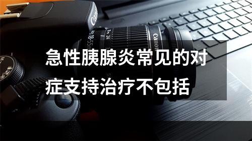 急性胰腺炎常见的对症支持治疗不包括