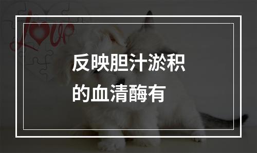 反映胆汁淤积的血清酶有