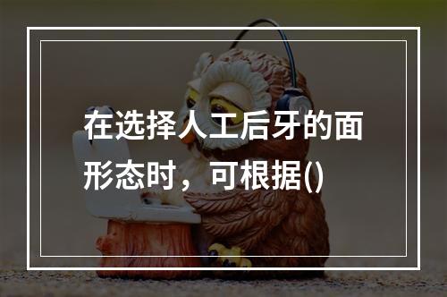 在选择人工后牙的面形态时，可根据()